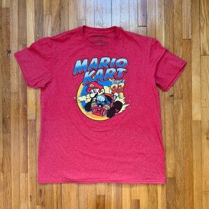 Mario Kart Since ‘92 Red Graphic Tee Shirt Retro Look Men’s Size Large